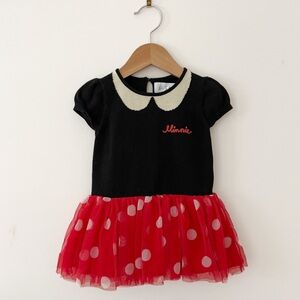 GAP x DISNEY EUC Knit Bodice Polka Dot Tulle Minnie Mouse Dress